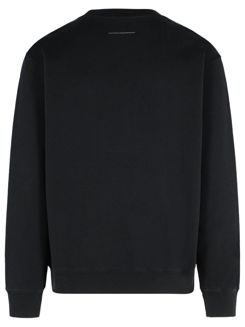 Mm6 By Maison Margiela Black Cotton Sweatshirt