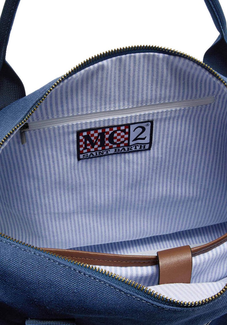 Mc2 Saint Barth Spacious Duffle Bag With Leather Accents