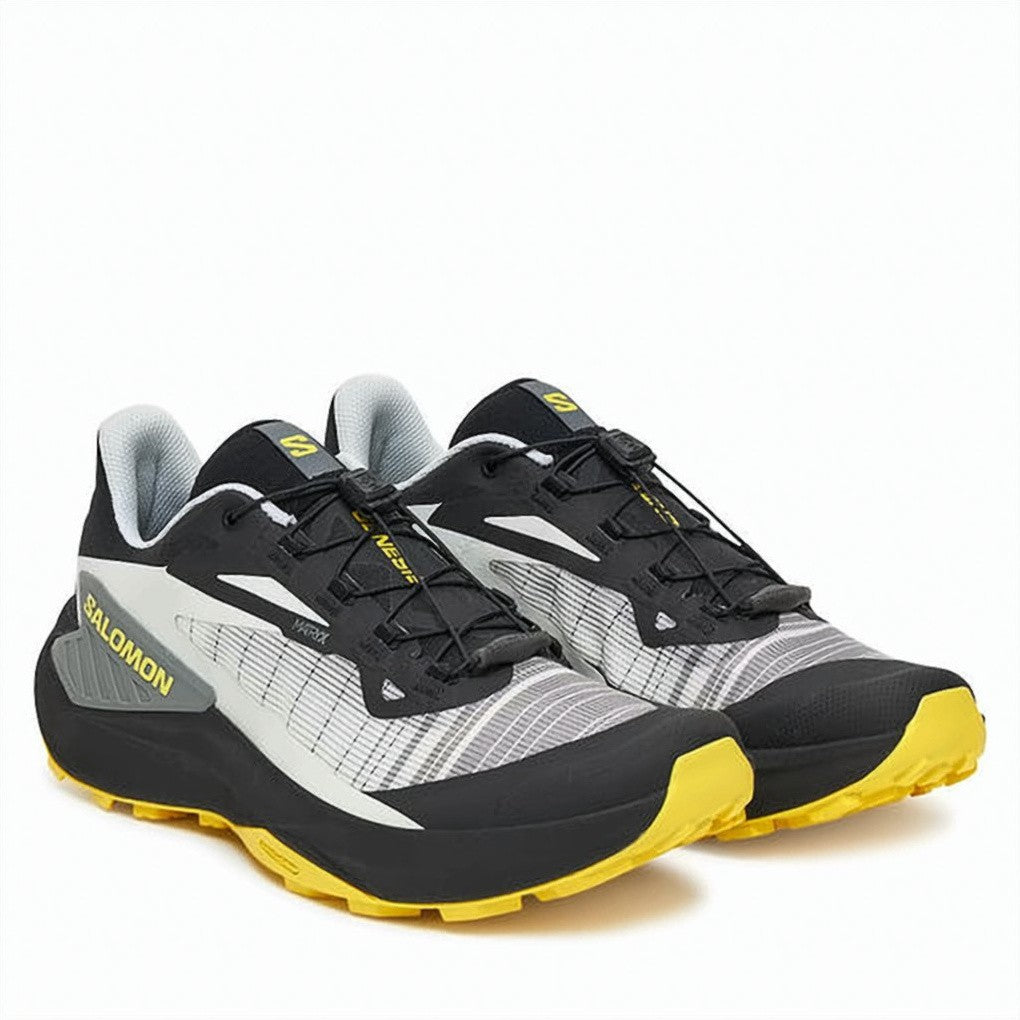 Salomon Sporty Black Sneakers With Unique Lacing System
