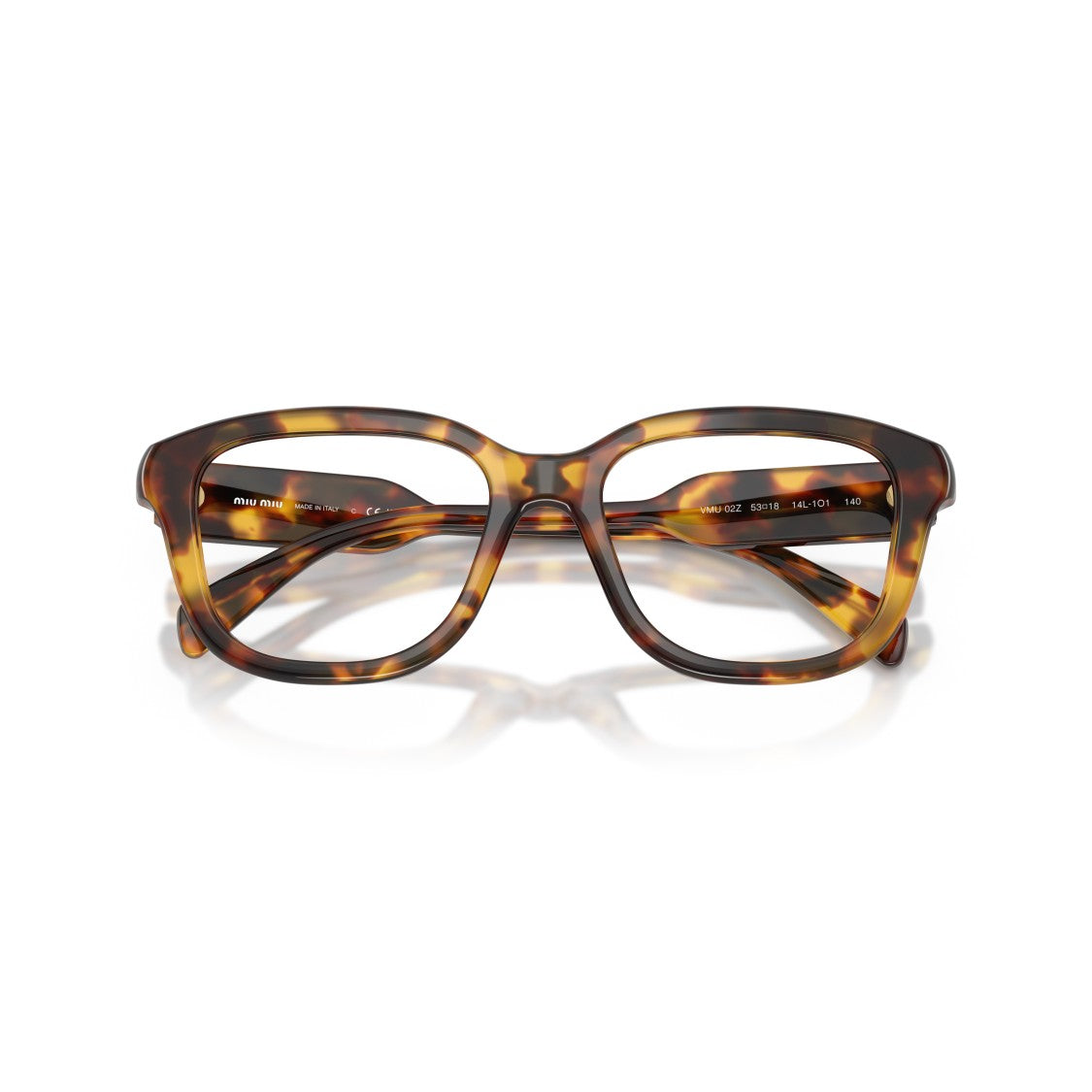 Miu Miu 0Mu 02Zv Oversized Square Tortoiseshell Frame Miu Miu Eyeglasses