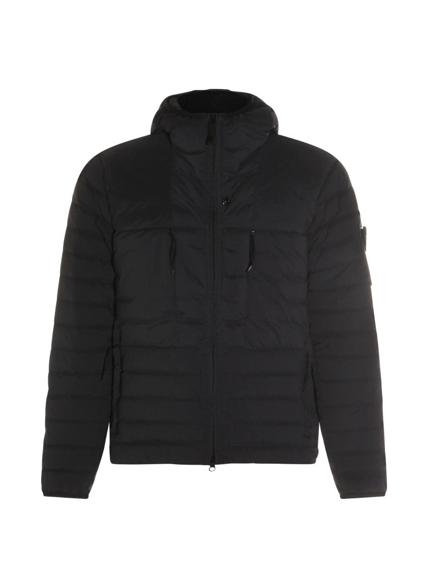 Stone Island Black Padded Quilted Fabric Jacket