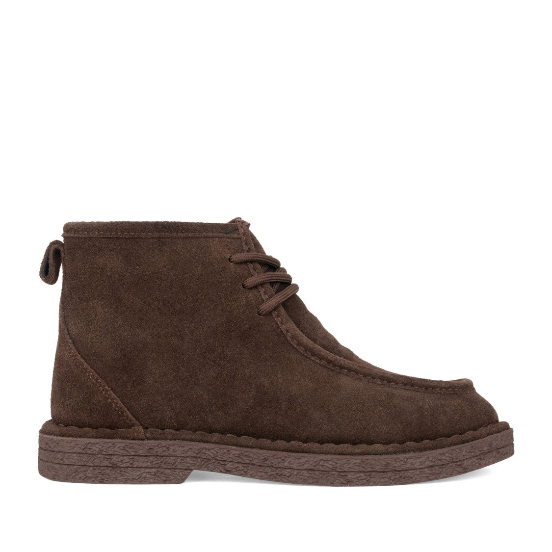 Linda Baumann Brown Moccasin-Inspired Lace-Up Leather Ankle Boots