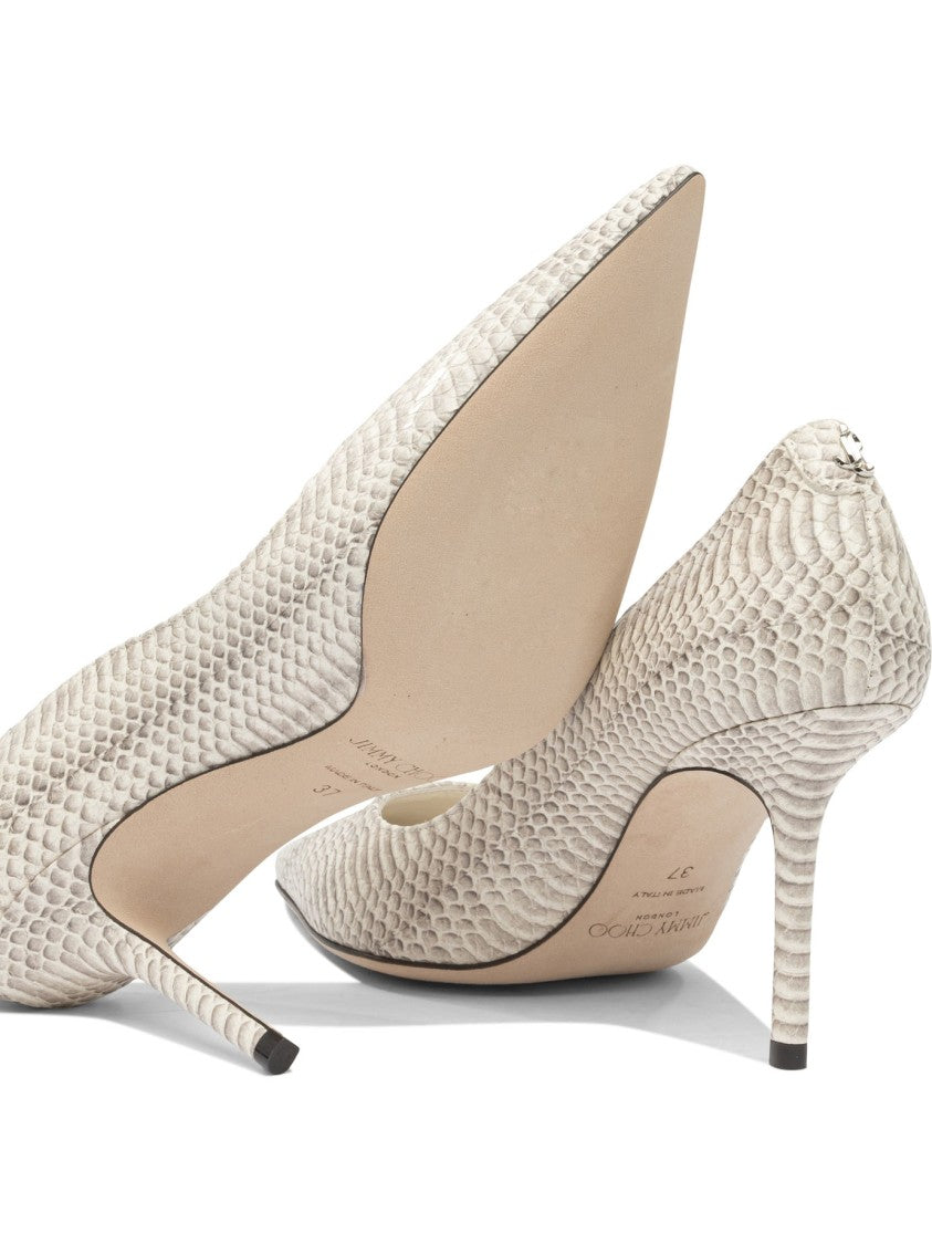 Jimmy Choo Textured Snakeskin Heeled Shoes