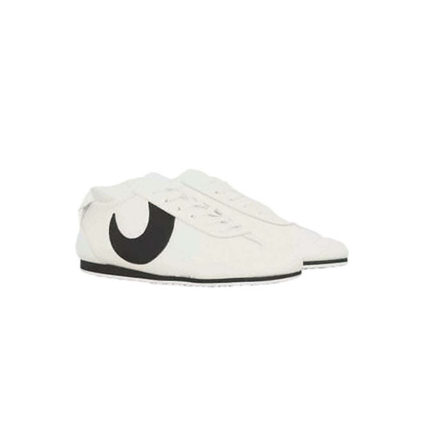 Marine Serre Smooth Leather Sneakers With Crescent Accent