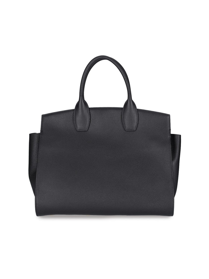 Ferragamo Medium 'Studio' Handbag – Black
