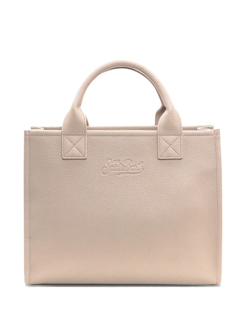 Mc2 Saint Barth Rectangular Top Handle Vanity Bag With Embossed Design