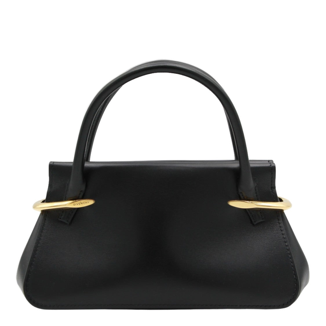 Givenchy Structured Black Handbag With Gold-Tone Accents