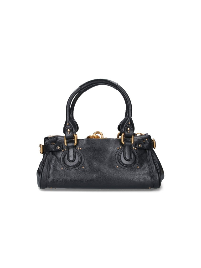 Chloé "Paddington" Shoulder Bag, In Black Buffalo Leather
