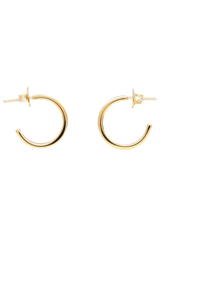 Mm6 By Maison Margiela Gold Hoop Minimalist Earrings