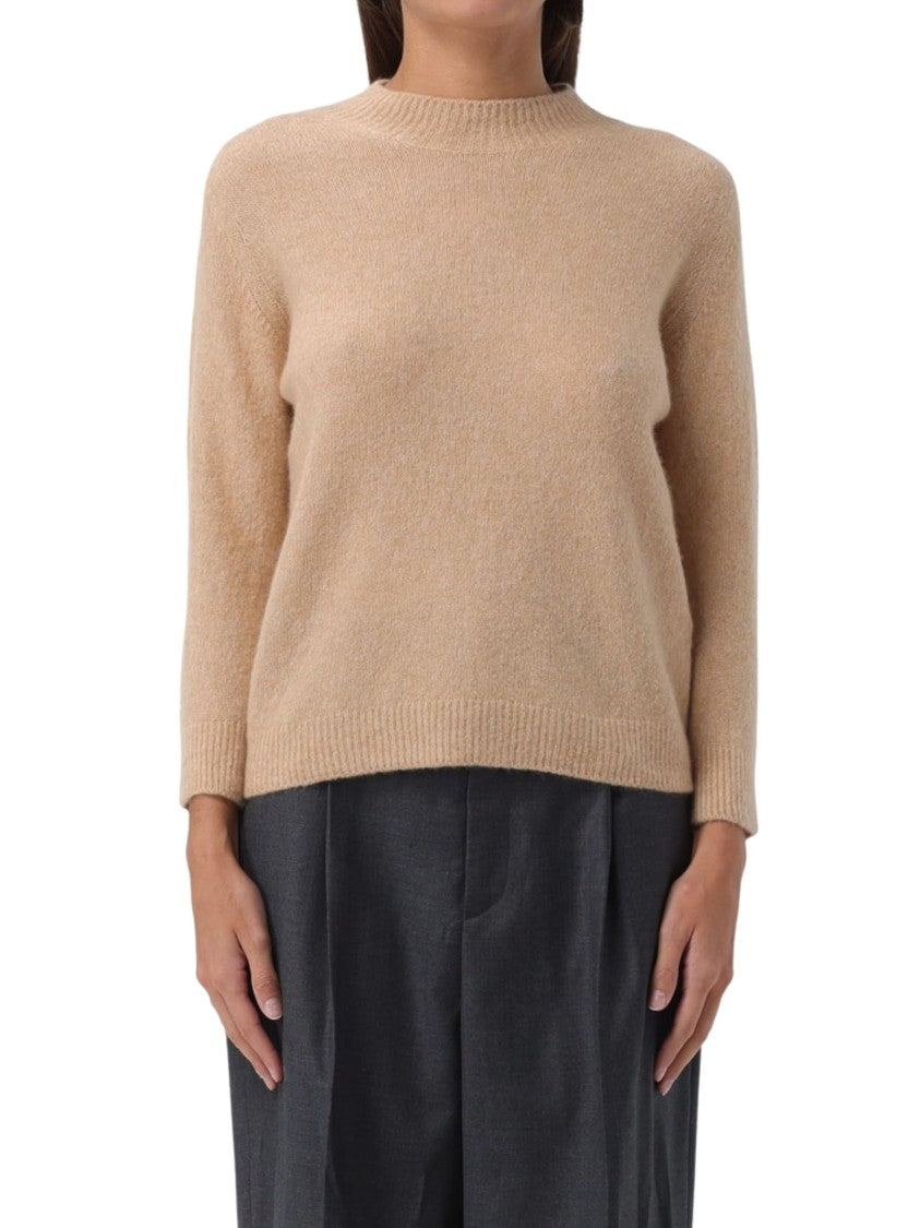 Roberto Collina Cashmere Blend Sweater High Neckline Ribbed