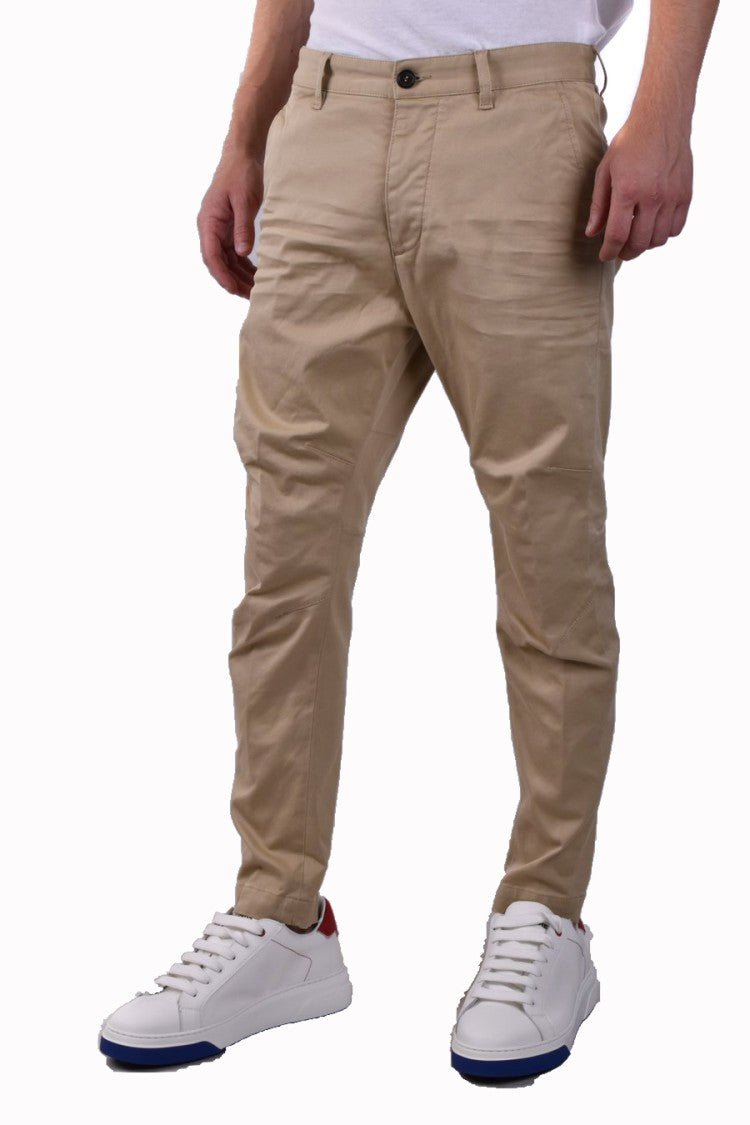 Dsquared2 Desert Tan Color Cotton Trousers
