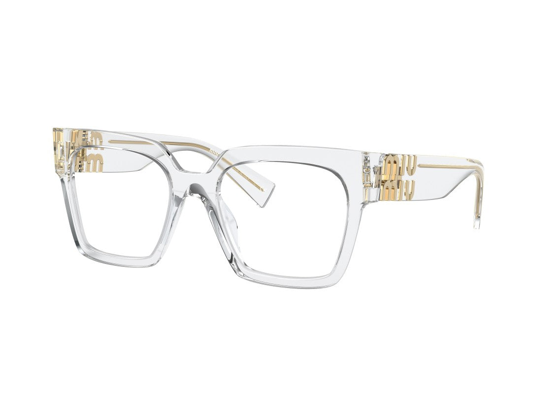Miu Miu Transparent Oversized Square Acetate Frame Eyeglasses