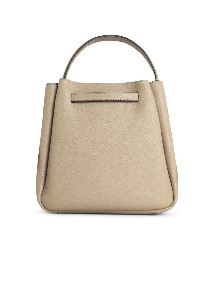Tory Burch 'Romy' Small Bucket Bag In 'Soft Cement' Leather
