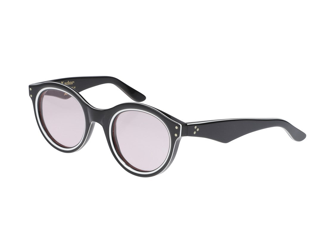 Kador Black Thick Round Sunglasses