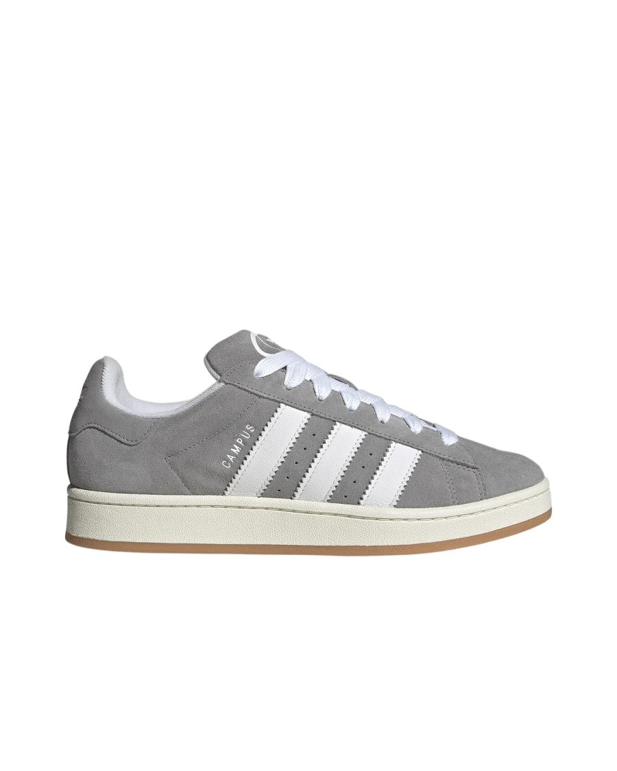 Adidas Classic Low-Top Grey Suede Sneaker With Signature Stripes