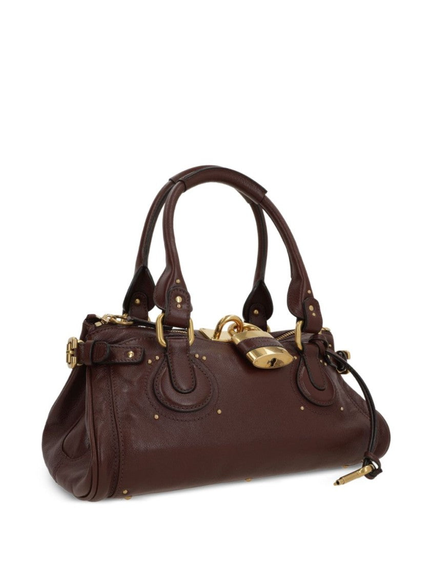 Chloé Black Grained Water Buffalo Leather Paddington Bag