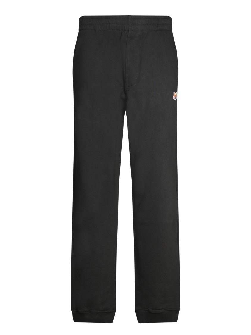 Maison Kitsuné Black Cotton Trousers