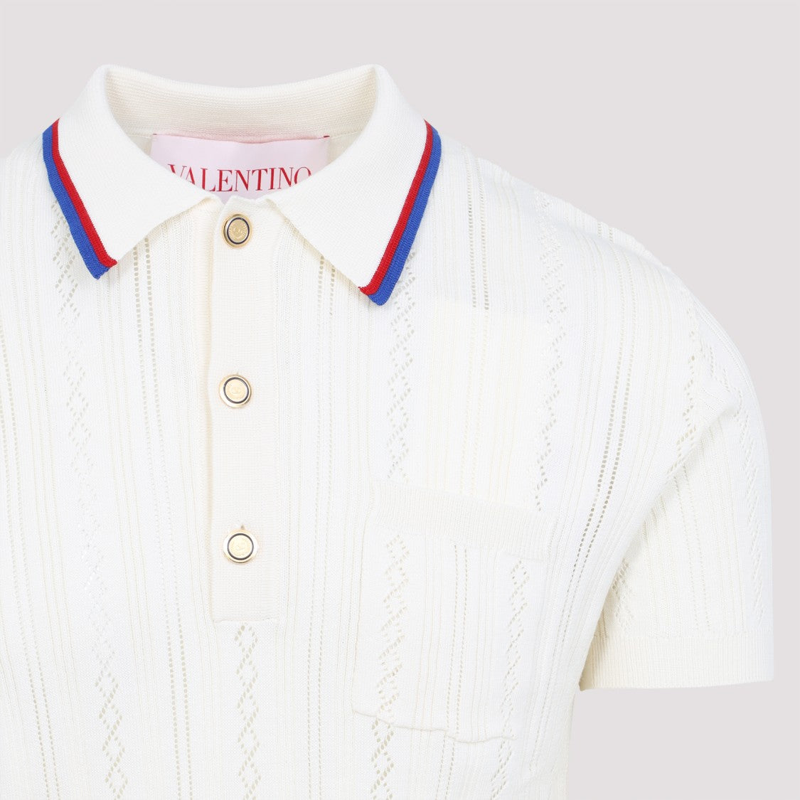 Valentino Butter White Cotton Polo
