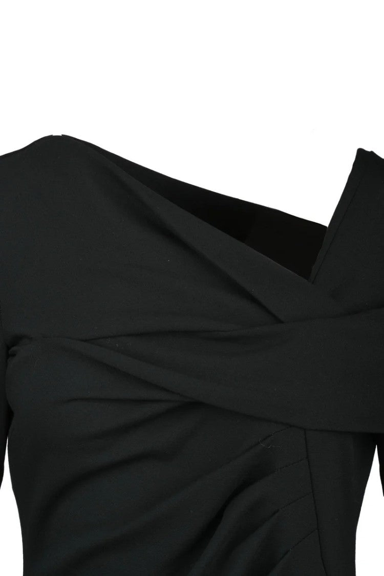 Alberta Ferretti Shaped Jersey Dress - Black