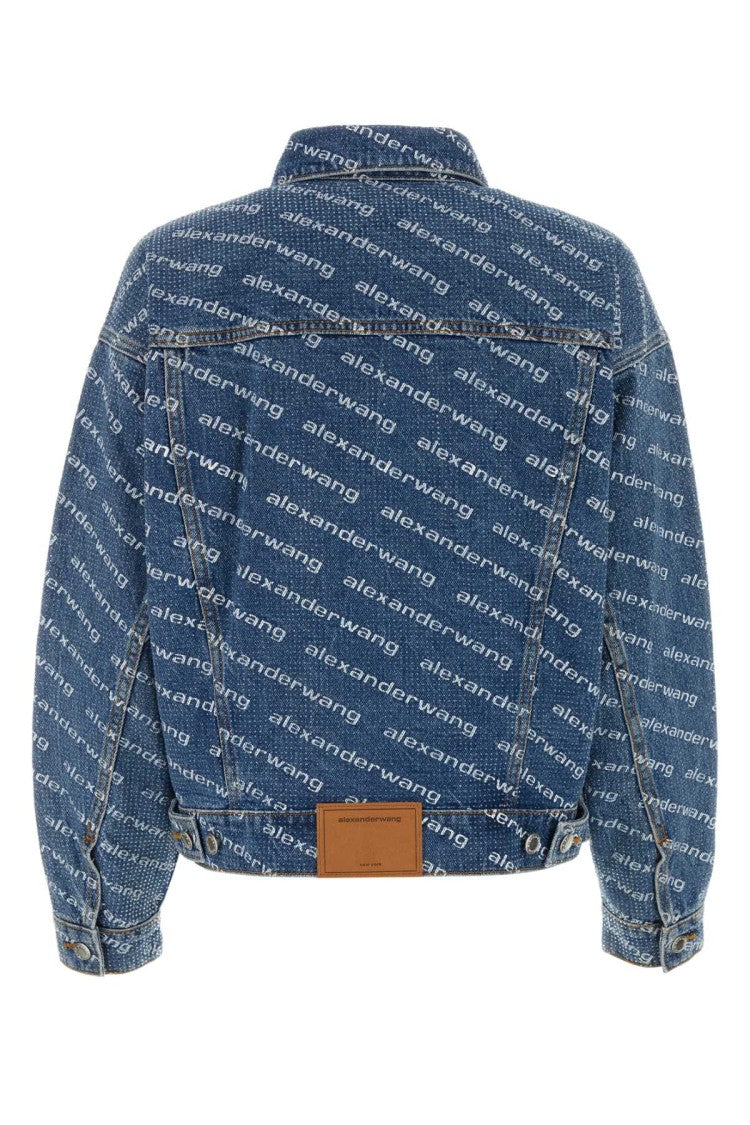 Alexander Wang Printed Denim Oversize Jacket