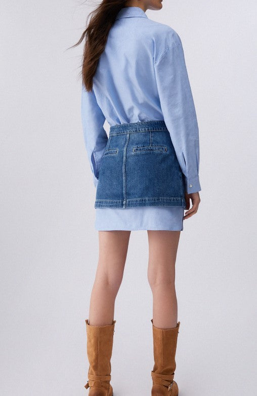 Liu Jo Shirt Dress In No-Stretch Denim With Classic Collar