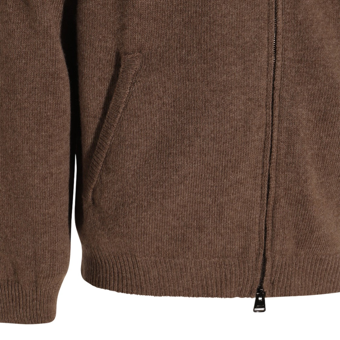 Canali Knitted Sweater With Full Front Zipper