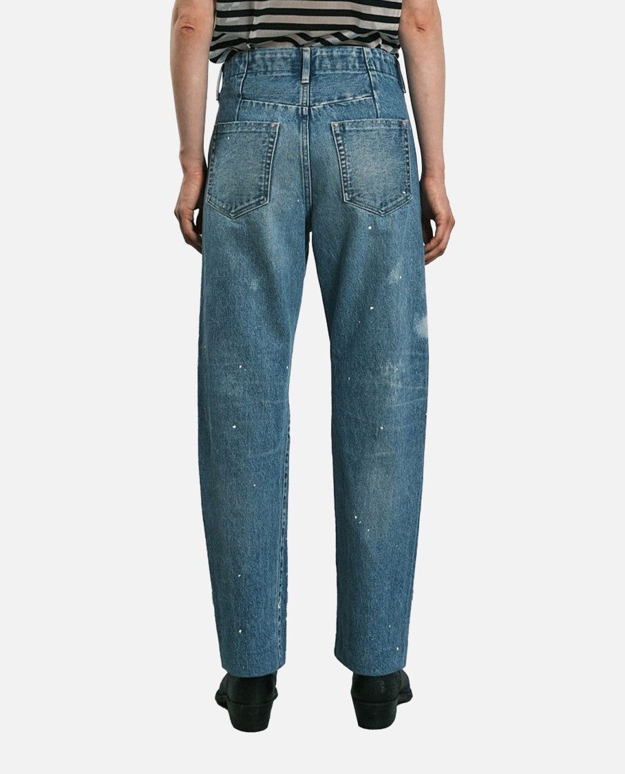 Tanaka Straight Jean Trousers With Faded Blue Wash