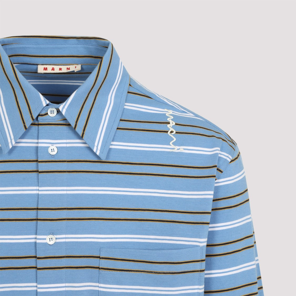 Marni Classic Blue Striped Button-Down Marni T-Shirt