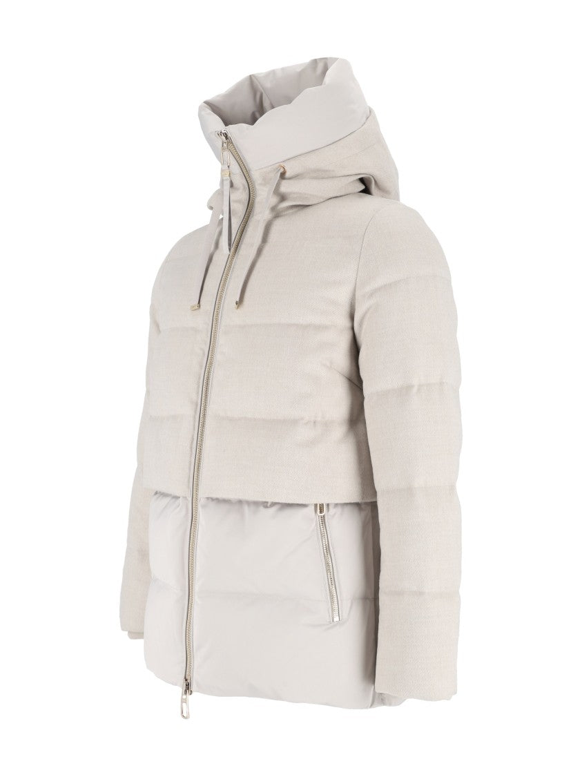 Duno Padded Quilted Jacket With High Collar And Hood