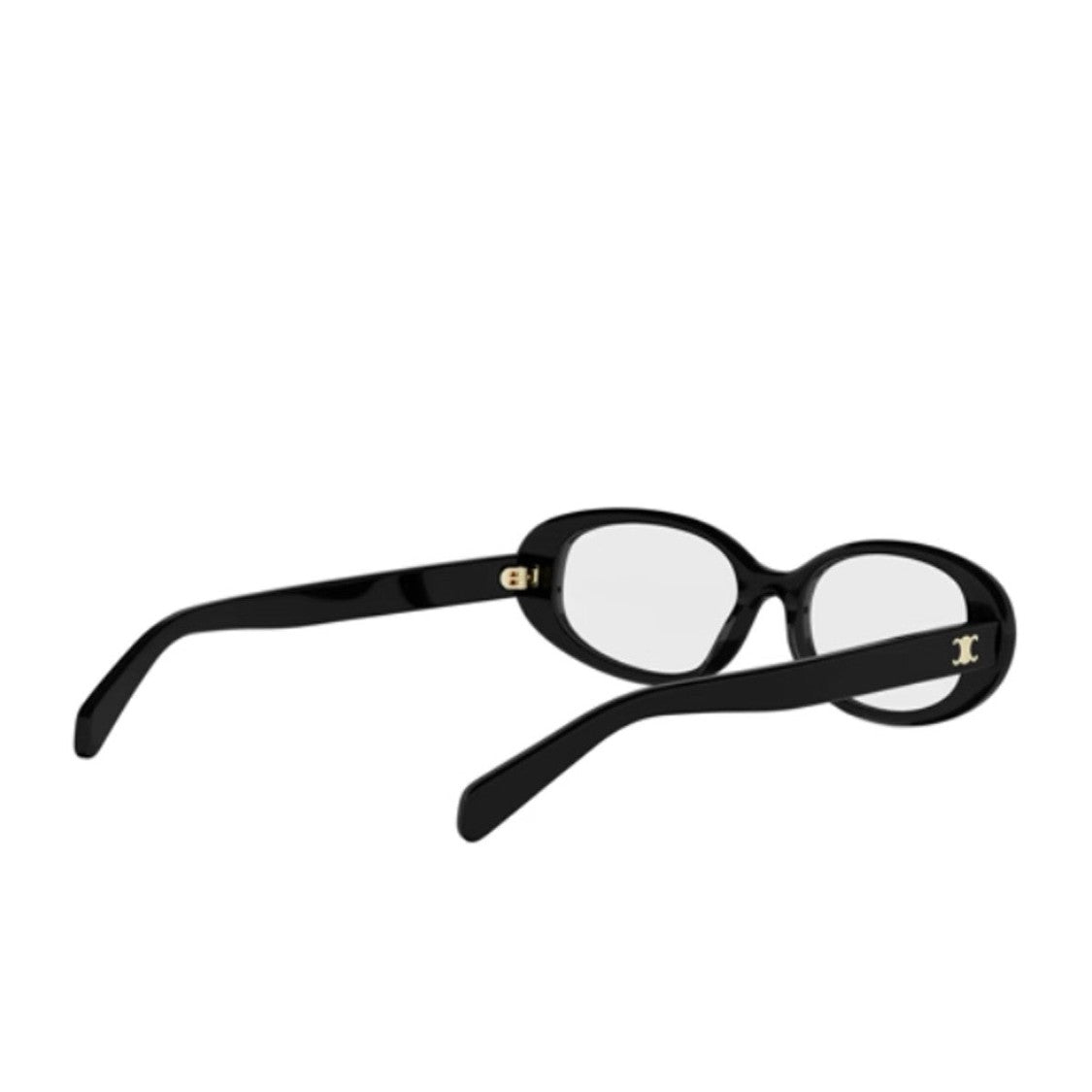 Celine Black Triomphe Mini Acetate Oval Sunglasses
