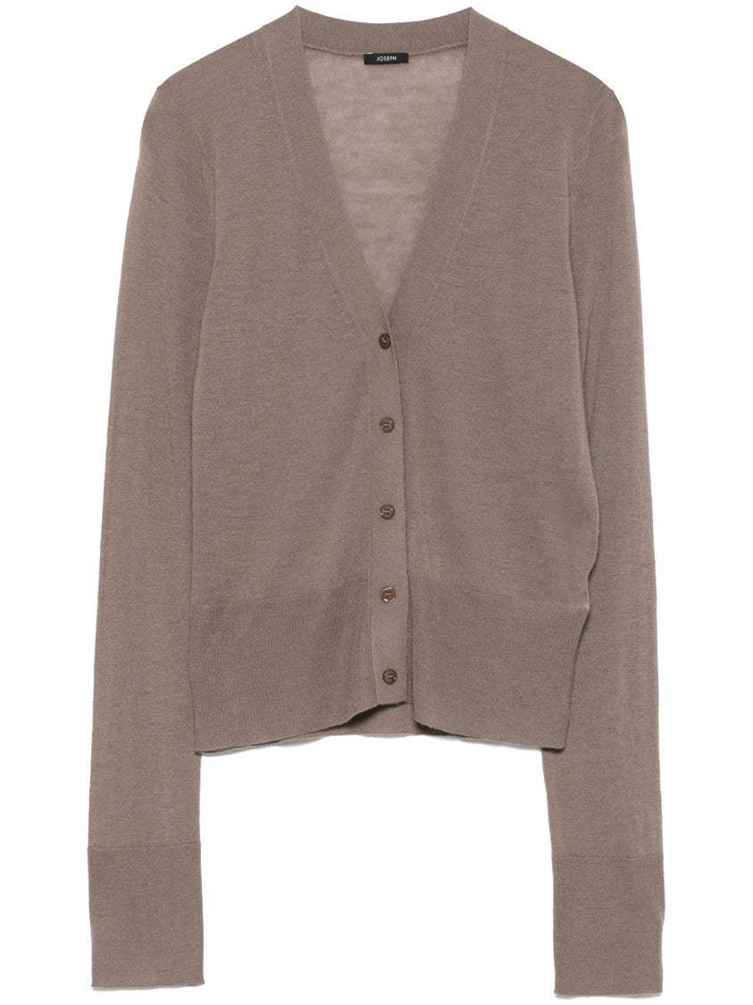 Joseph Cashmere Cardigan With Deep V-Neckline