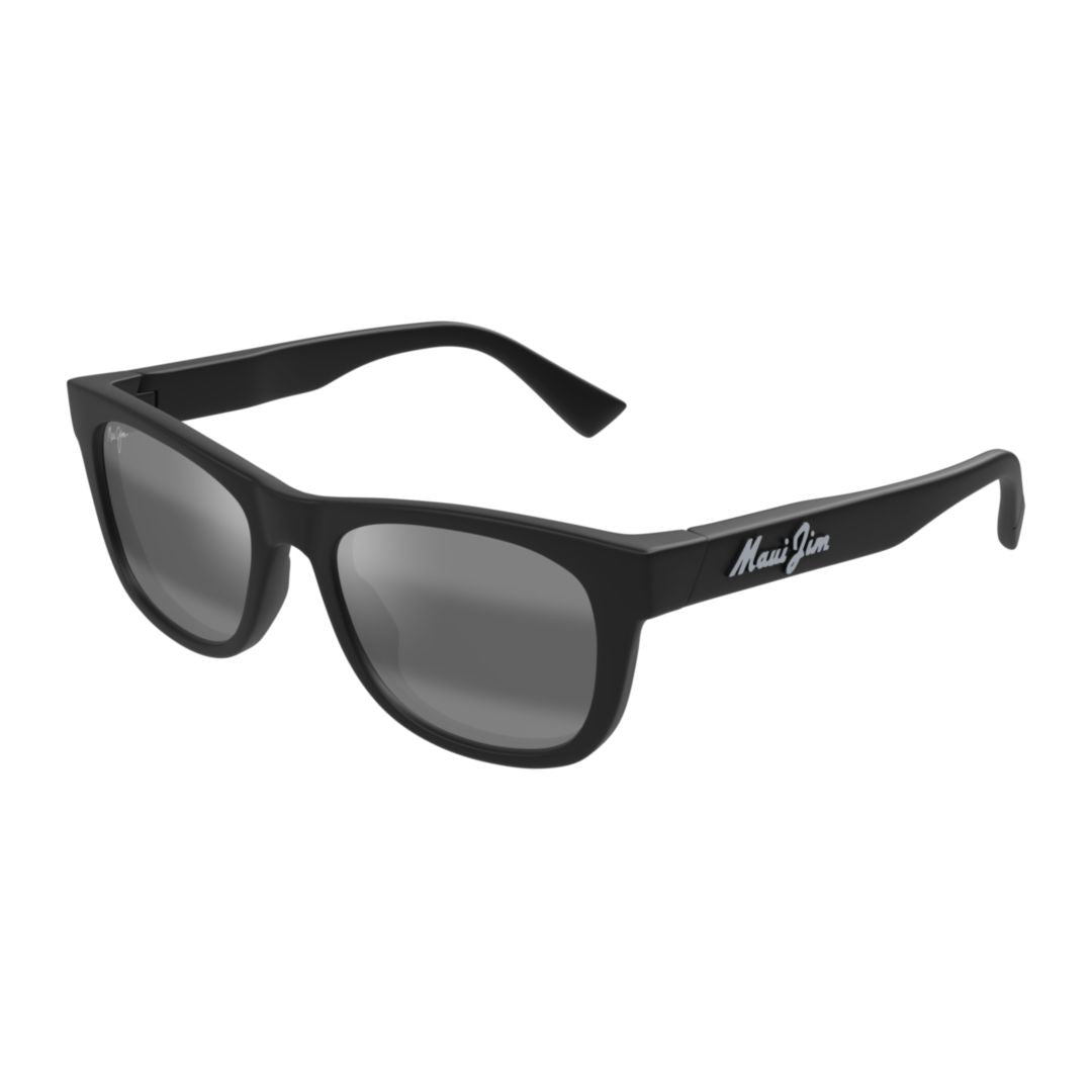 Maui Jim Kaulike Matte Black Rectangular Sunglasses With Gradient Grey Lenses