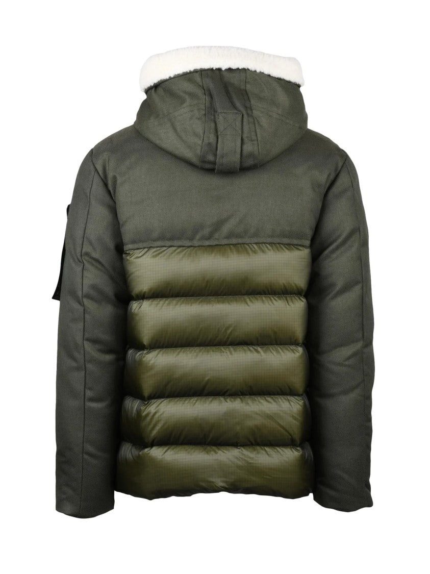 Peuterey Green Lich Down-Filled Wool-Blend Parka