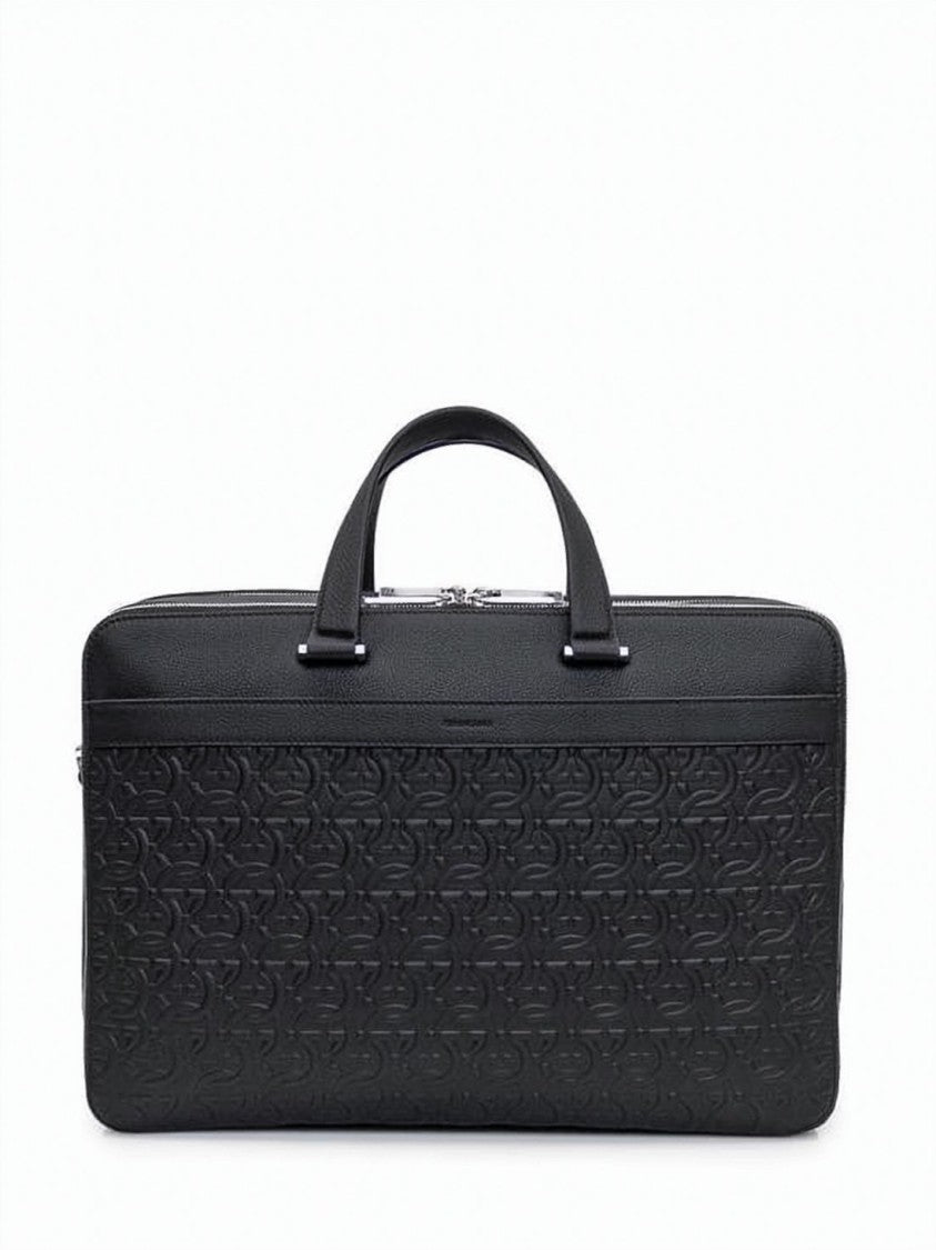 Salvatore Ferragamo Textured Calf Leather Tote Bag