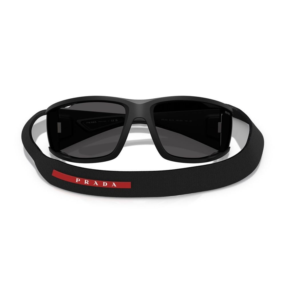 Prada Linea Rossa Ps A04s Wraparound Black Sunglasses
