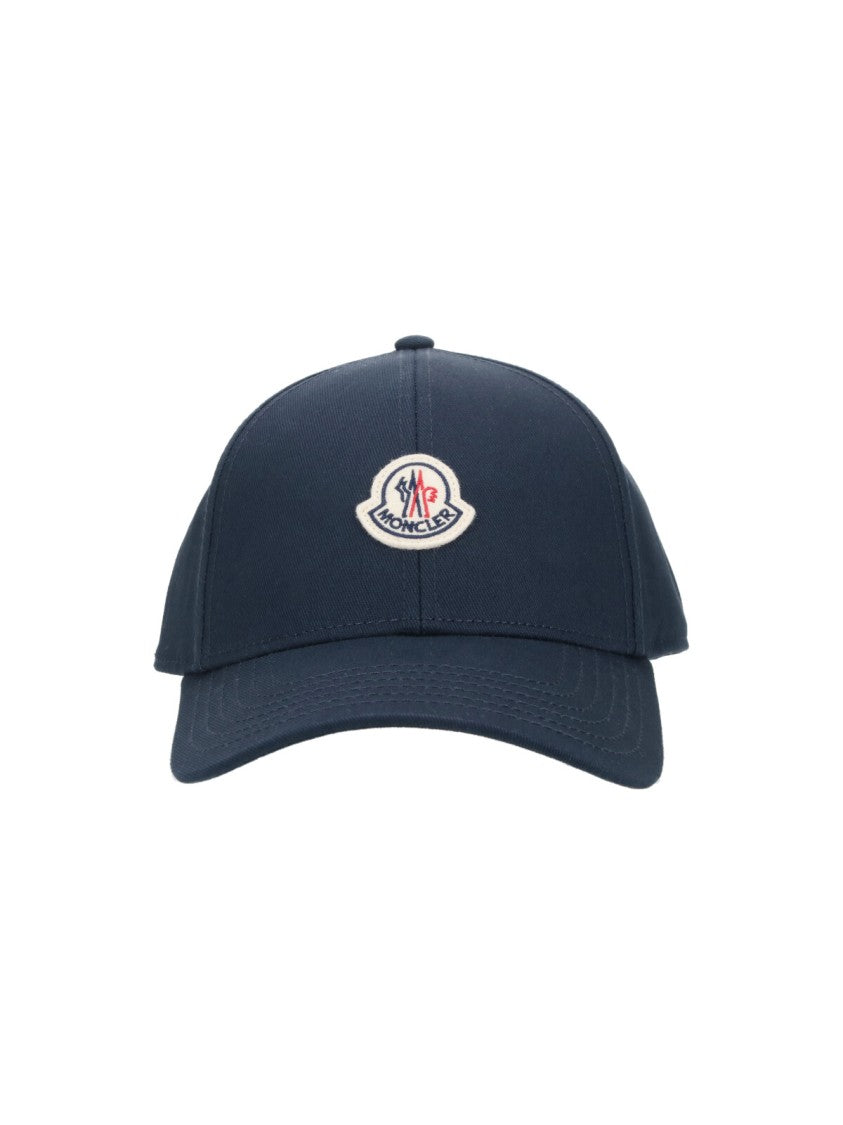 Moncler Black Curved Visor Cotton Baseball Cap