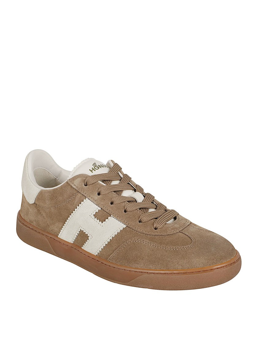 Hogan Suede Low-Top Sneakers With Contrasting 'H' Detail