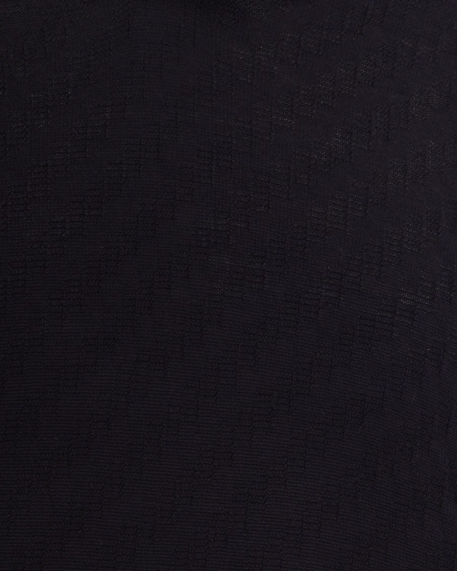 Emporio Armani Textured Knit Polo Shirt With Classic Collar