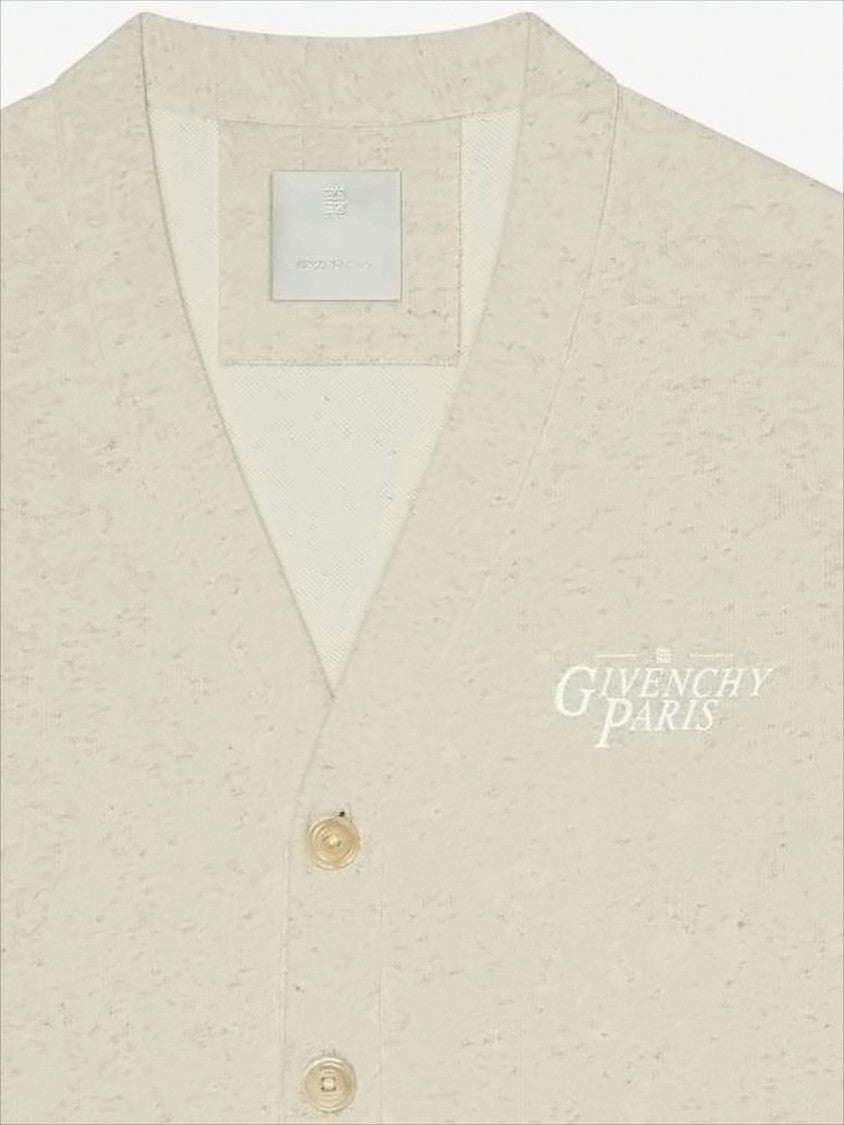 Givenchy V-Neck Button-Down Cardigan With Ribbed Cuffs By Givenchy