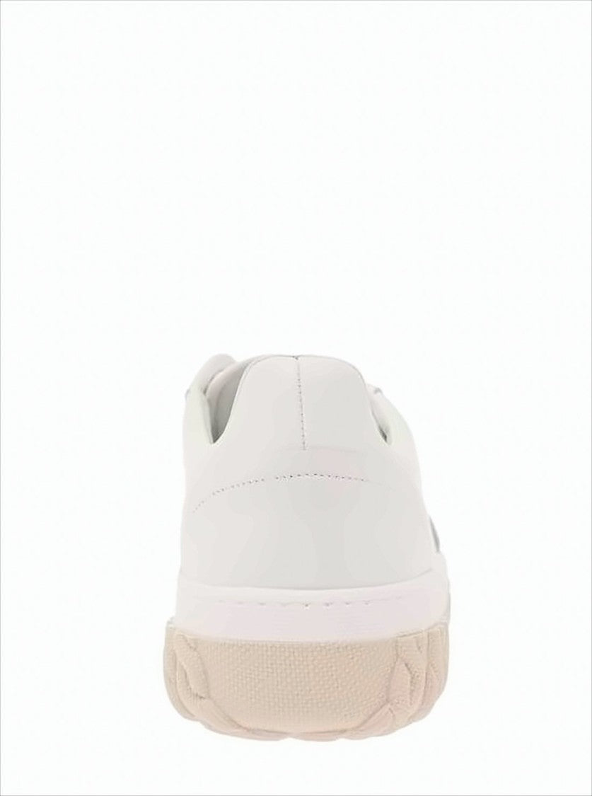Thom Browne Low-Top Sneakers With Smooth Calfskin Upper And Textured Sole
