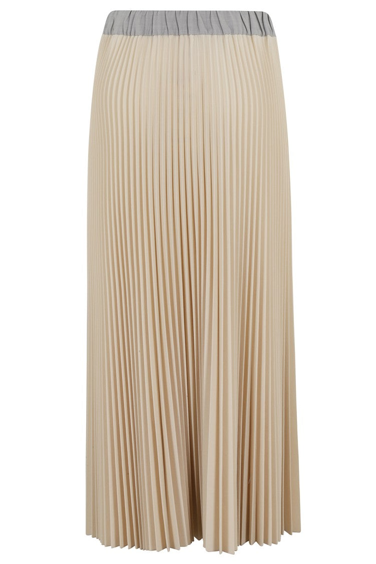 Semi Couture Marina Pleated Multicolor Skirt With Elastic Waistband