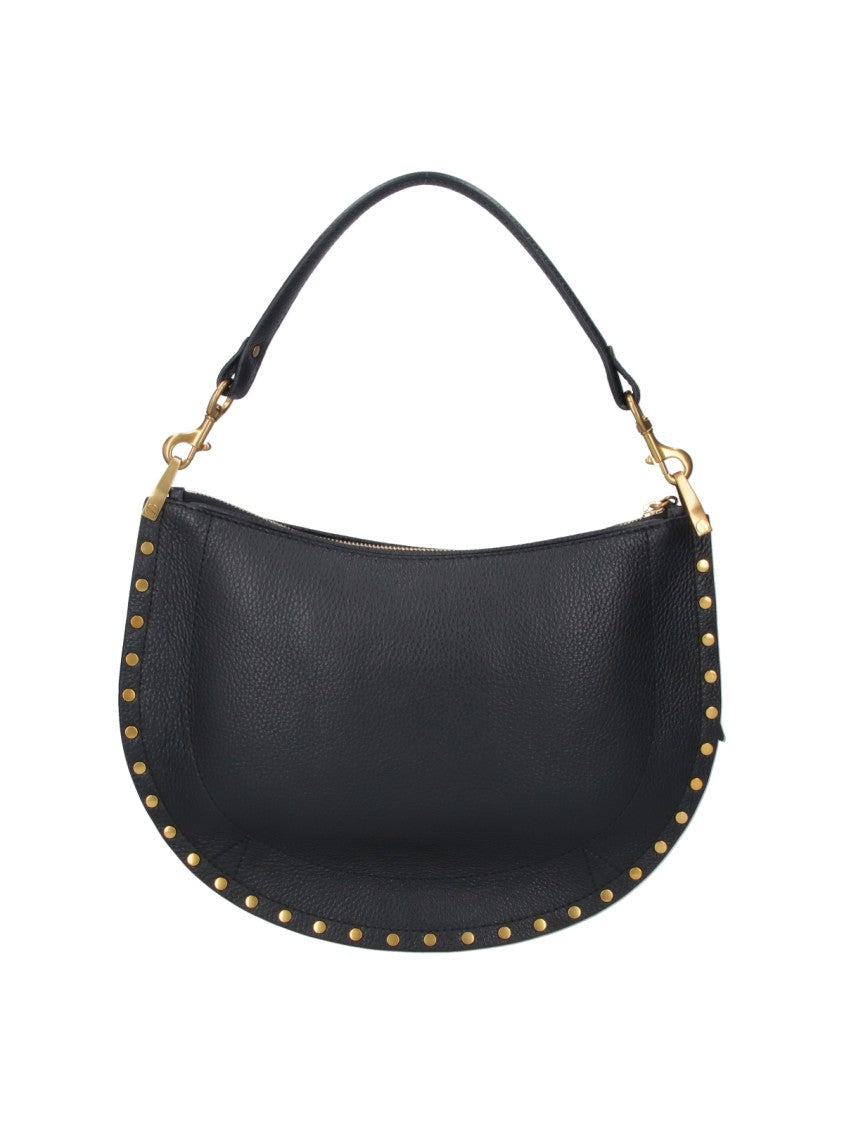 Isabel Marant Black Oskan Studded Calf Leather Shoulder Bag
