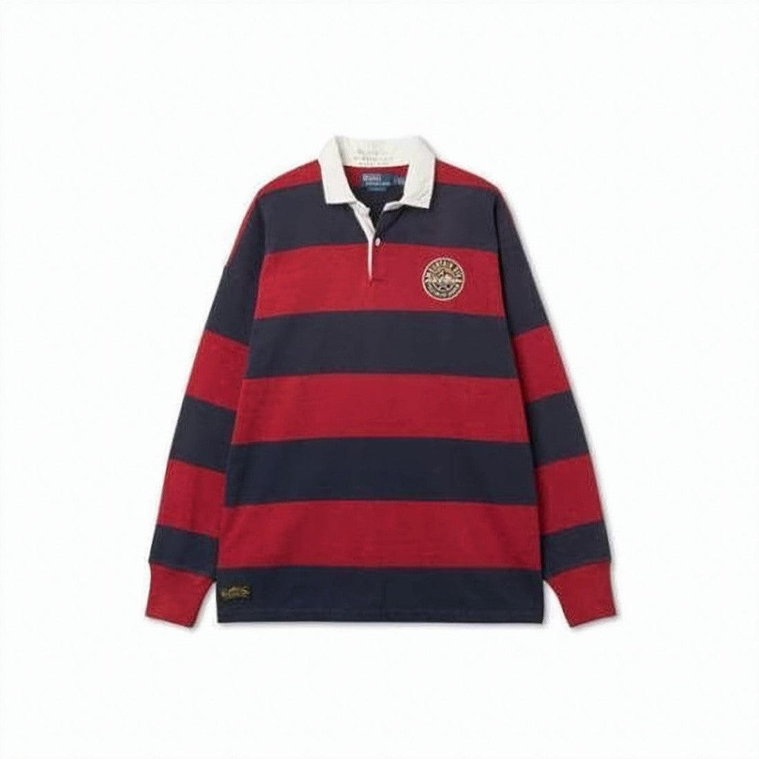 Polo Ralph Lauren Deep Red And Dark Navy Striped Polo Shirt