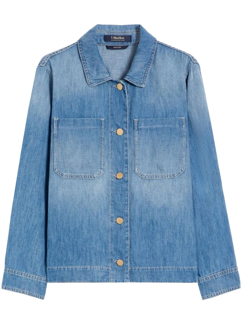 Max Mara Blue Smmgalan Medium Blue Denim Jacket