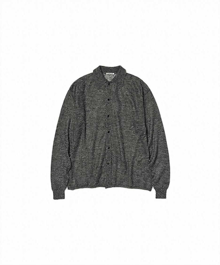 Auralee Classic Button-Up Cardigan With Relaxed Fit
