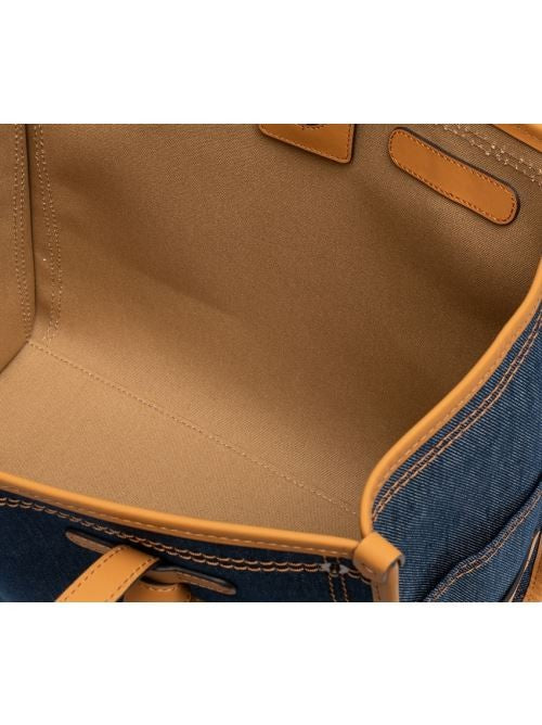 Marcella Denim-Effect Handbag With Pouch