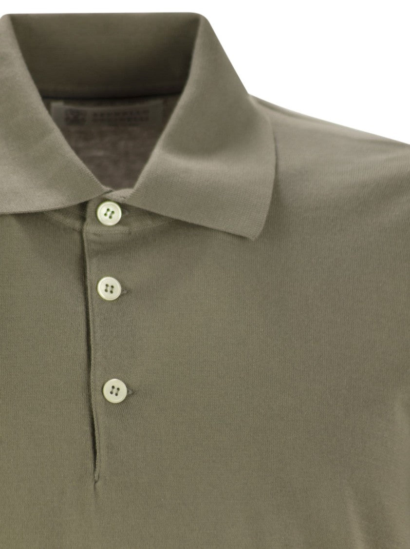 Brunello Cucinelli Lightweight Cotton Knit Polo Shirt