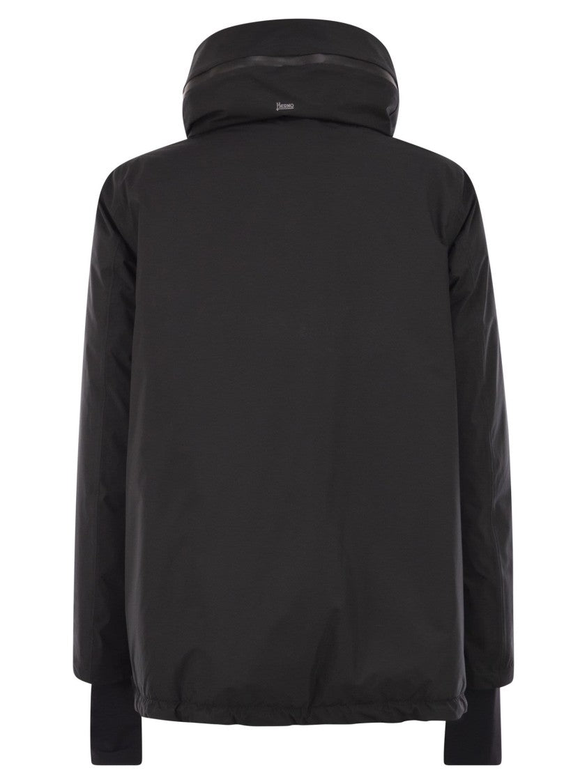 Herno A-Shaped Down Jacket With Hood, 2 Layers