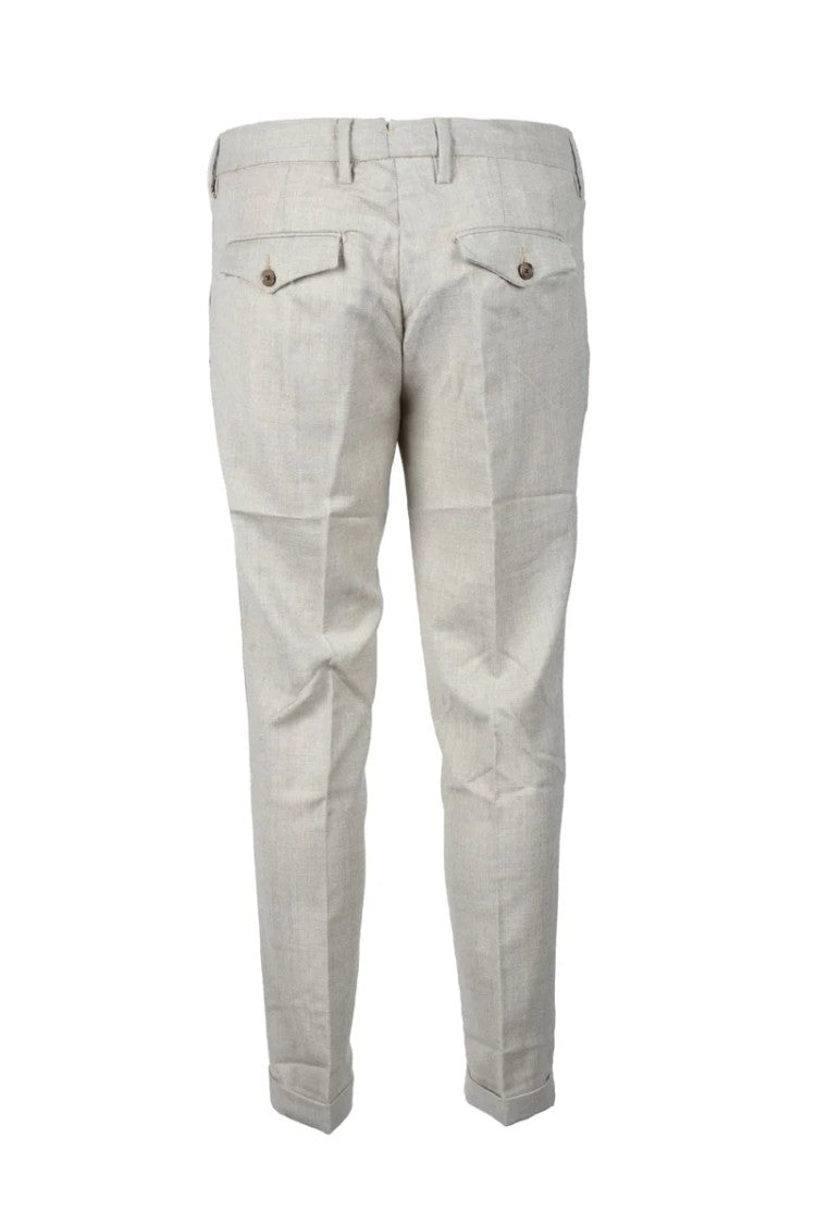 Myths Virgin Wool Stretch Trousers - Beige