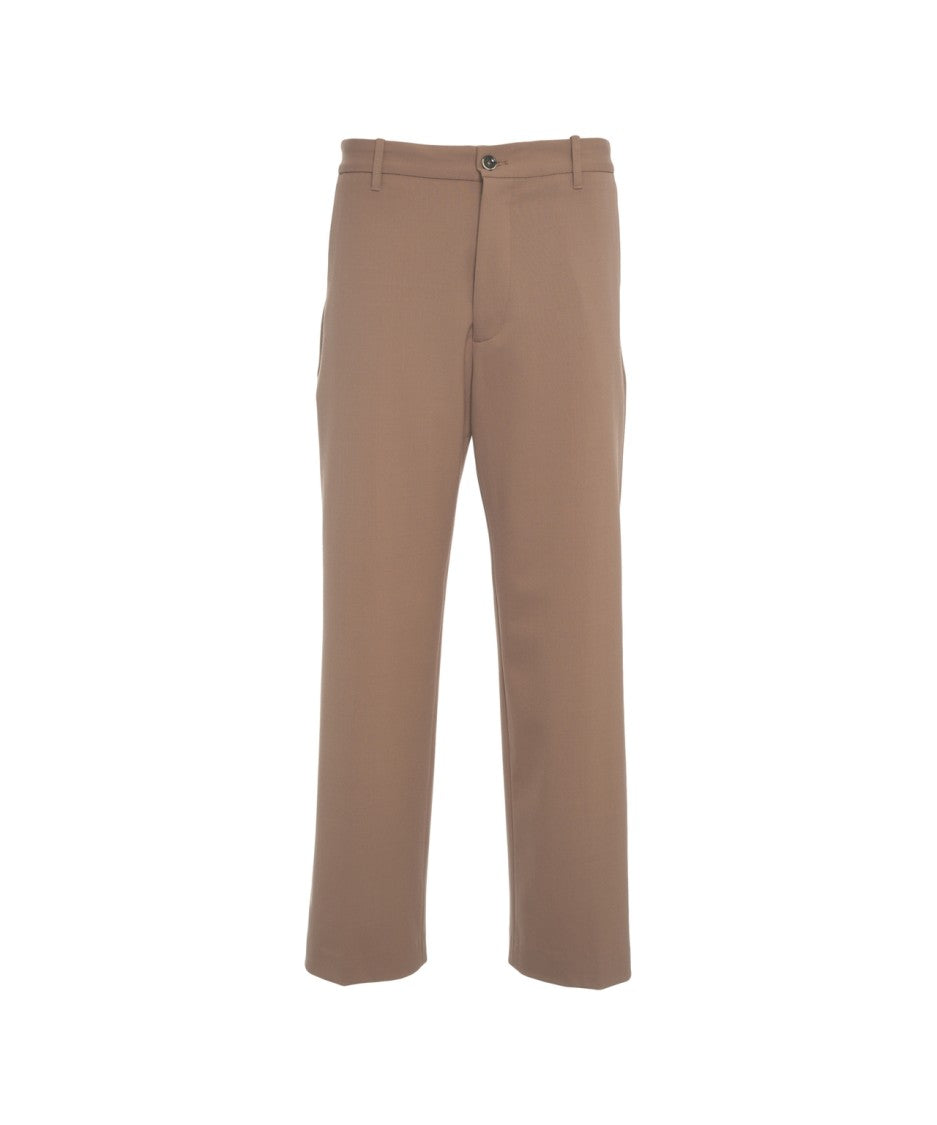Nine In The Morning Brown Baggy Trousers With Relaxed Fit And Modern Silhouette